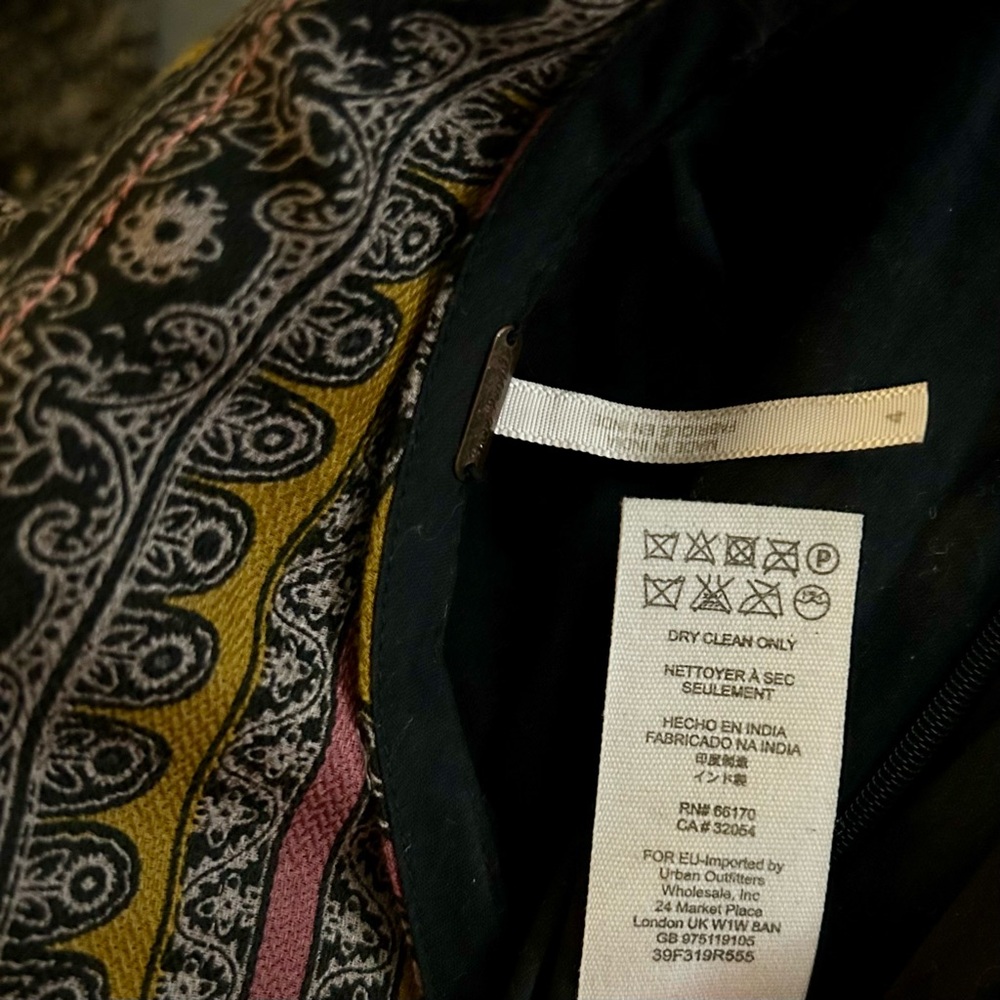 Free People Boho Gypsy Black White Asymmetrical Split Hem Sheer Maxi Skirt 4 XS - Picture 14 of 16
